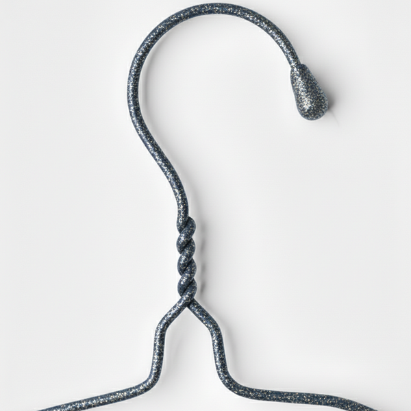 Clothes Metal Hanger 16 Inch 3mm - Texture Black