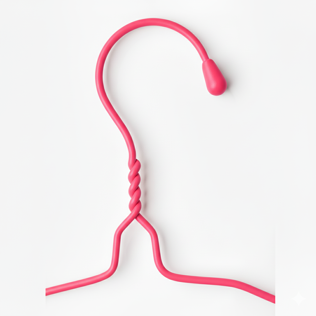 Clothes hanger pink 