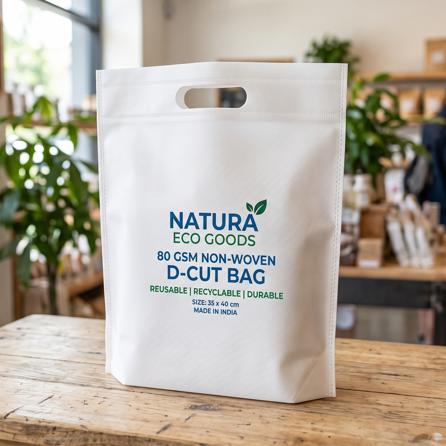 D-Cut Non Woven Bag 10" x 14"