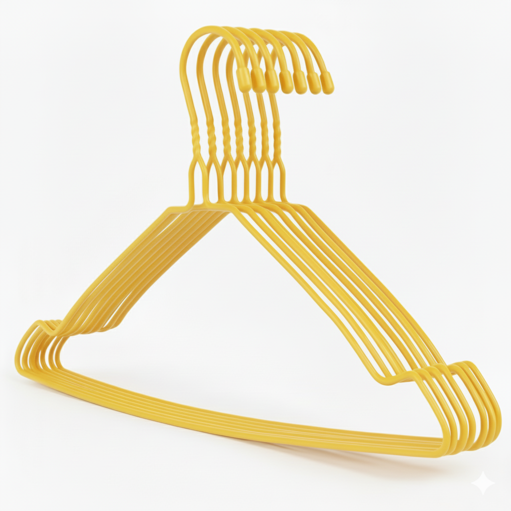 clothes hanger yellow
