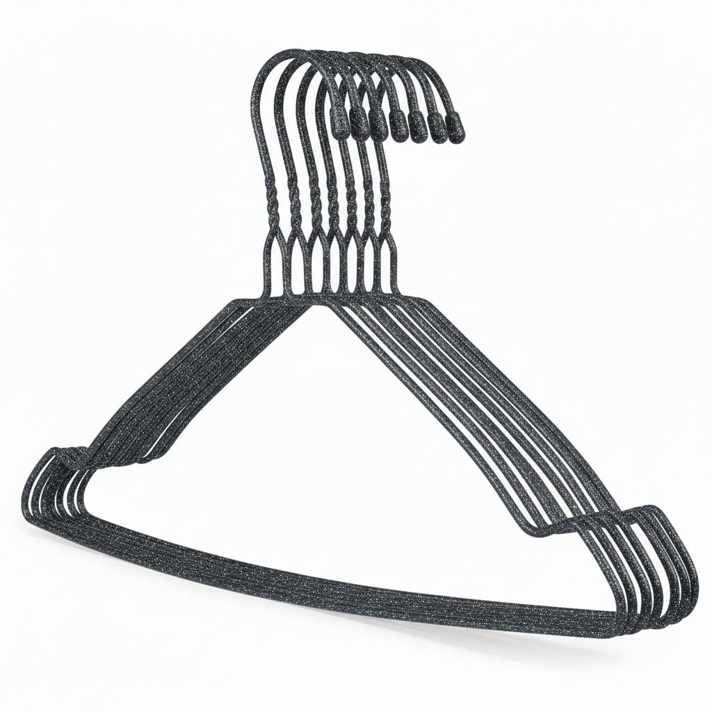 Clothes Metal Hanger 16 Inch 3mm - Texture Black