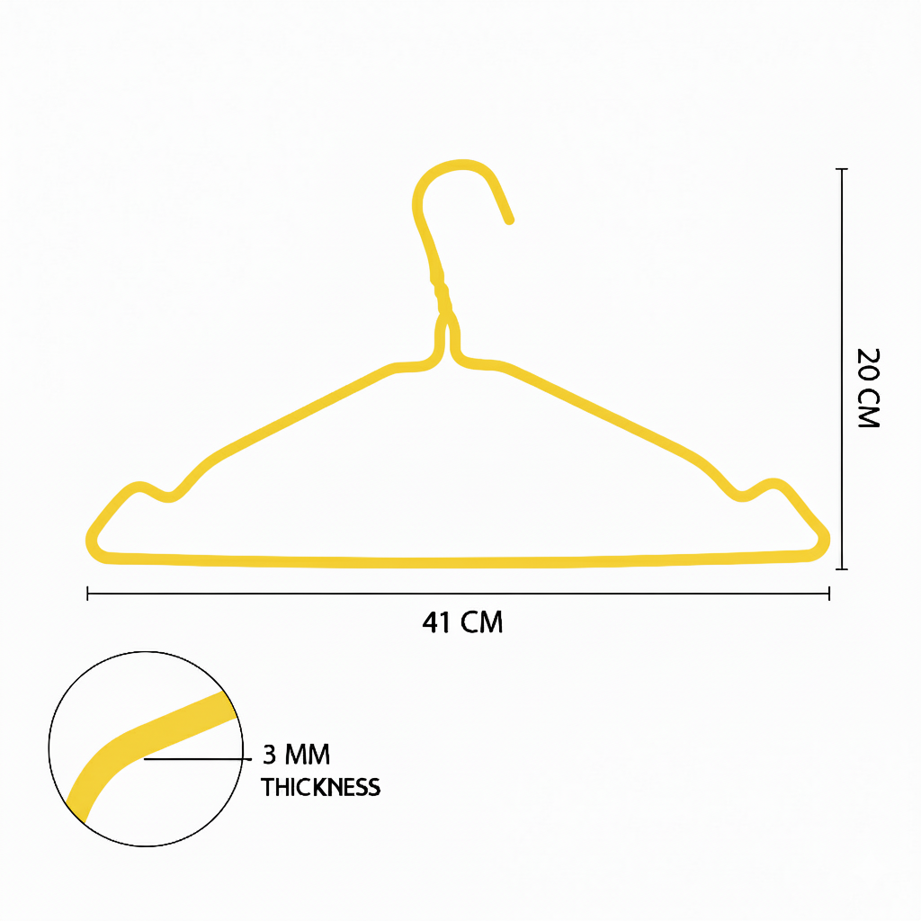 Metal Wire Hanger Yellow