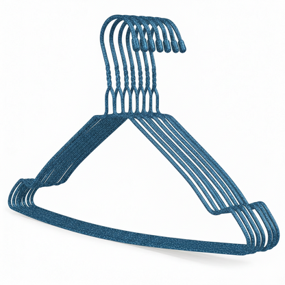 Clothes Metal Hanger 16 Inch 3mm - Texture Blue