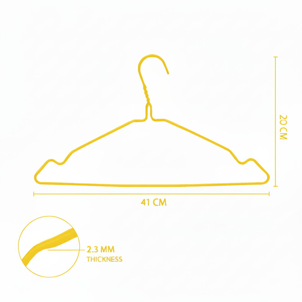 Metal Wire Hanger Yellow