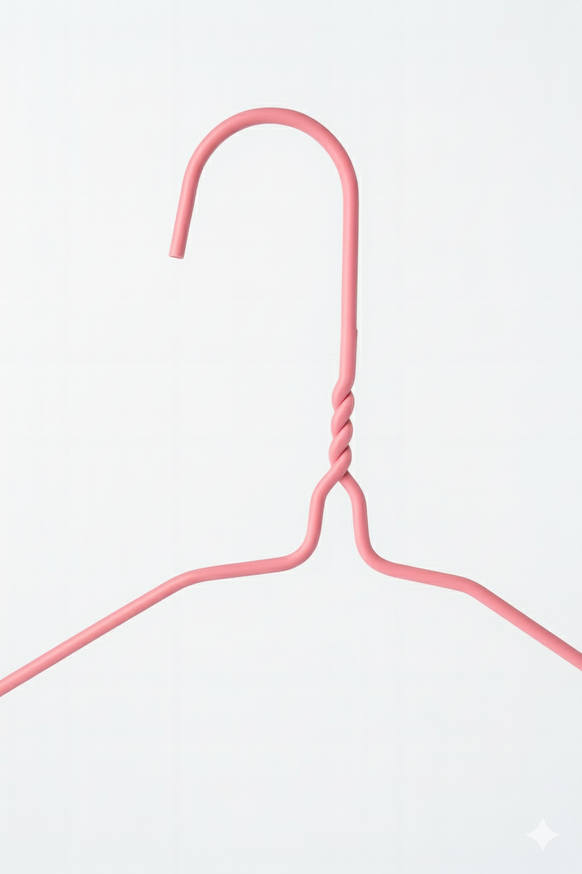 Metal Wire Hanger Pink