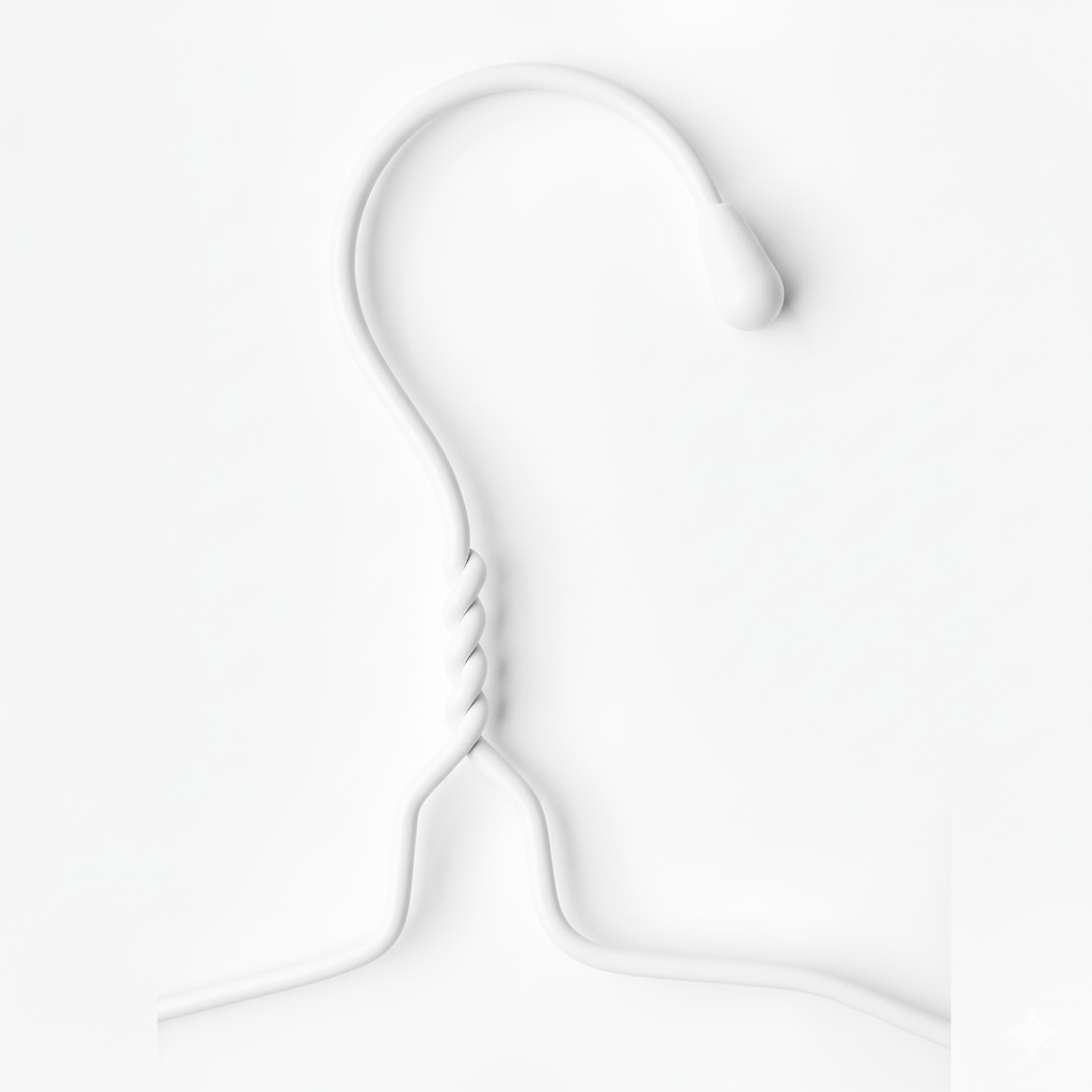 clothes hanger white 