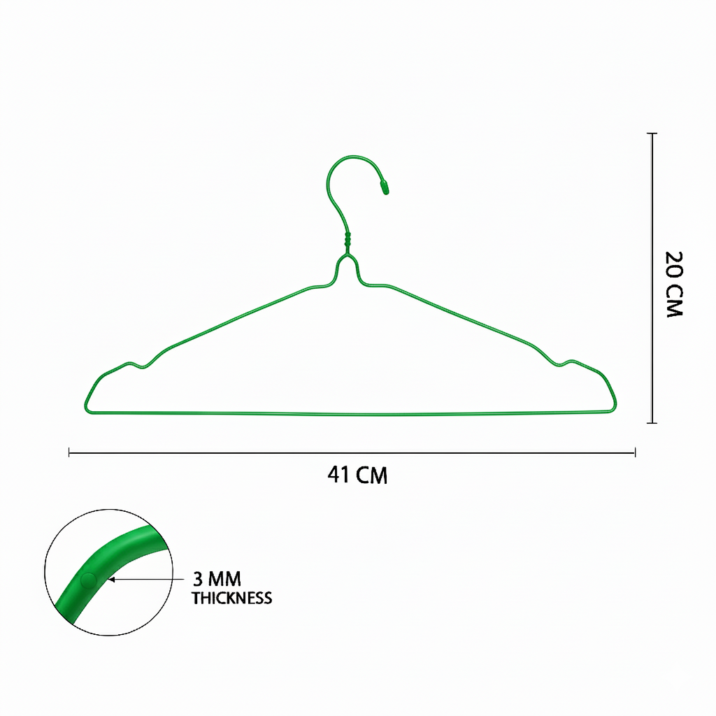 Clothes hanger green 