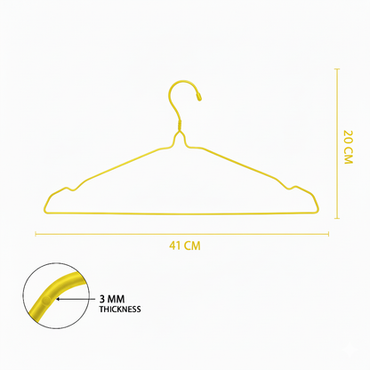 Clothes Hanger 16"  3mm - Yellow