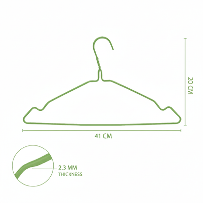 Metal Wire Hanger Green