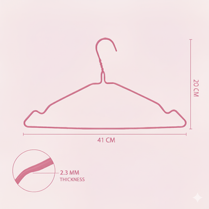 Metal Wire Hanger Pink