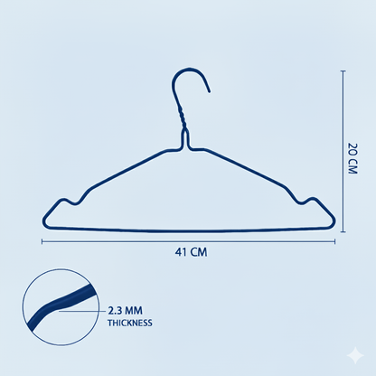 Metal Wire Hanger Blue