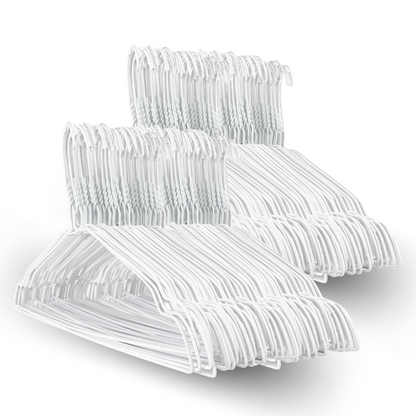 Laundry Metal Wire Hanger For Dry Cleaners 16" 1.9mm - White