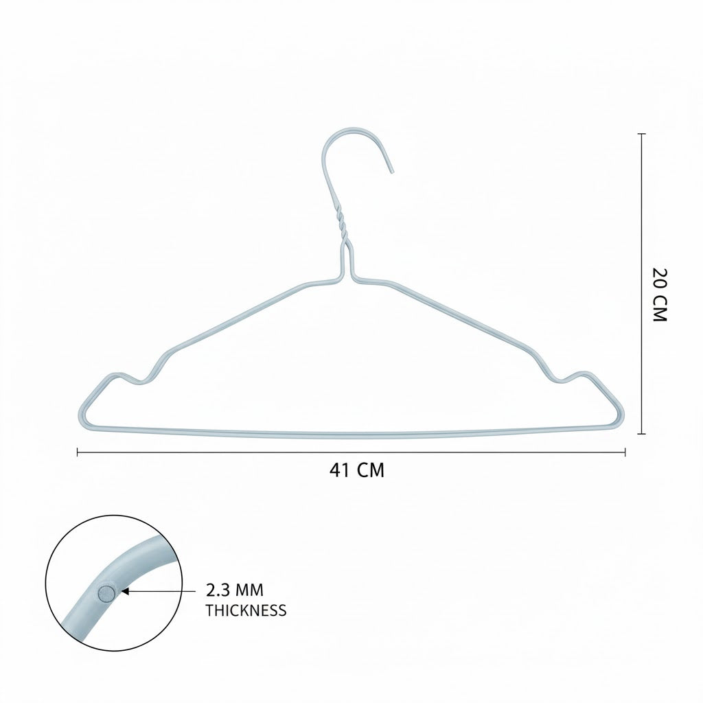 Metal Wire Hanger White