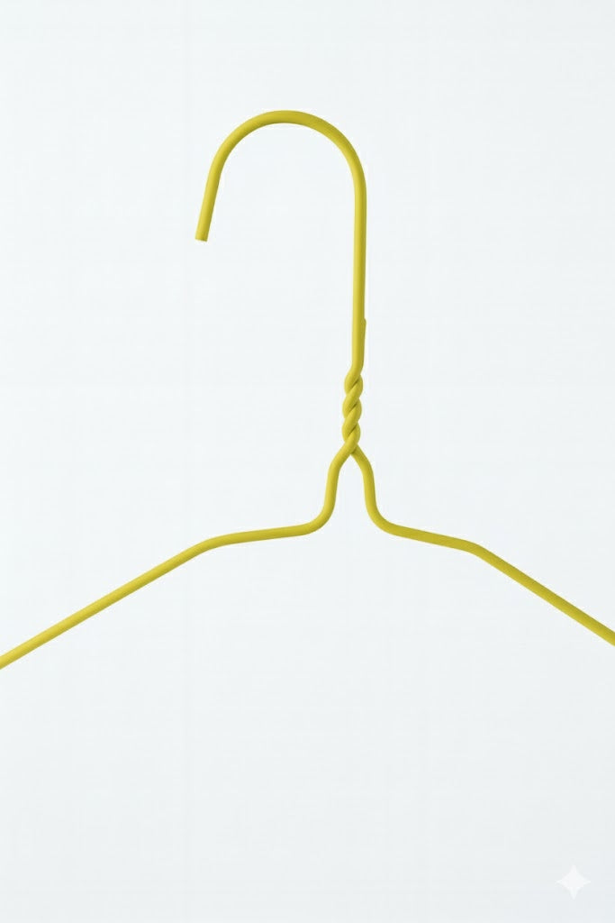 Metal Wire Hanger Yellow