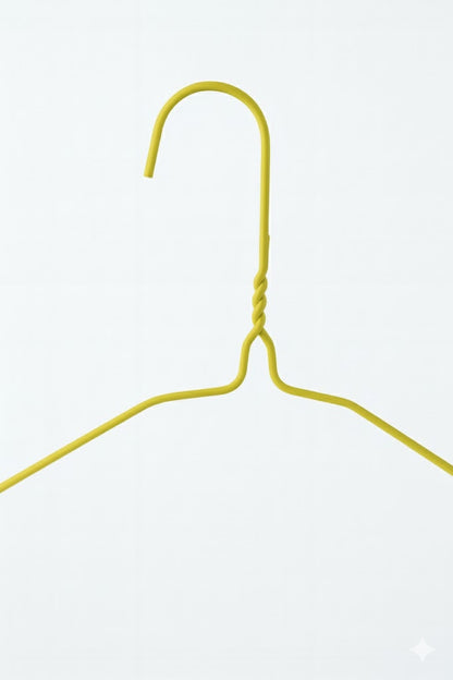 Metal Wire Hanger Yellow