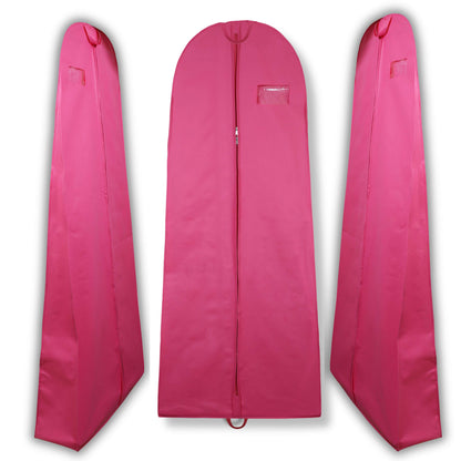 Wedding Lehenga Gown Long Dress Garment Cover Bags 72" with 8" Gusset - PINK